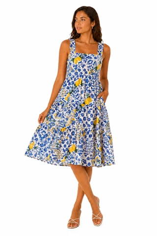 Thumbnail 1: Beach Lunch Lounge Women's Alice Smocked Sleeveless Dress 