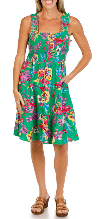 Thumbnail 4: Beach Lunch Lounge Women's Alice Smocked Sleeveless Dress 