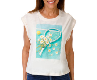Thumbnail 1: Wild Fox Women's Short Sleeve Graphic Cotton Tee 