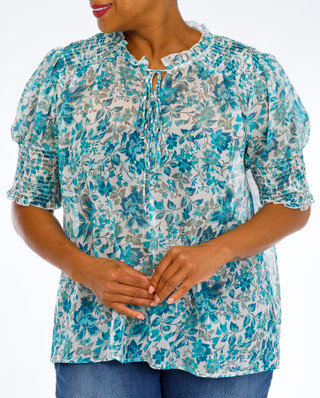 Thumbnail 1: Philosophy Women's Elbow Sleeve Crinkle Top 