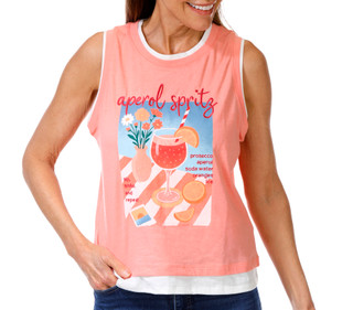 Thumbnail 1: Wild Fox Women's Sleeveless Layered Graphic Top 