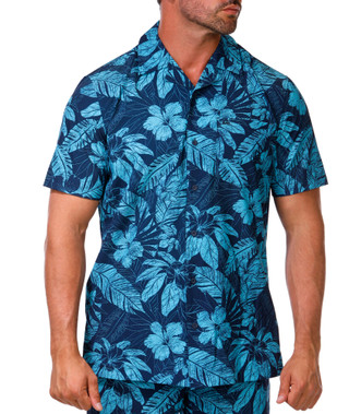Thumbnail 3: Quiksilver Men's 2 Pc Tropical Print Cabana Shorts Set 