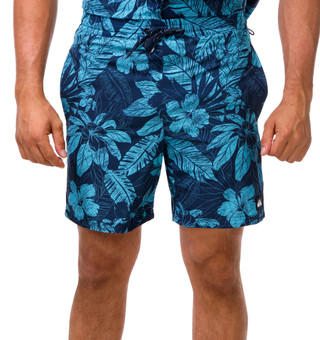 Thumbnail 4: Quiksilver Men's 2 Pc Tropical Print Cabana Shorts Set 