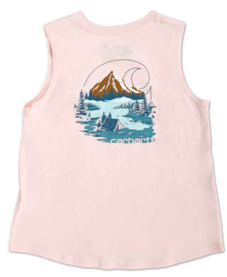 Thumbnail 1: Carhartt Little Girls Logo Muscle Tank 