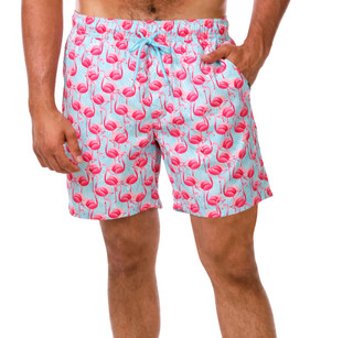 Thumbnail 1: Matix Men's Flamingo Print Swims Shorts  