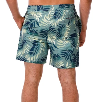 Thumbnail 2: Quiksilver Men's Palm Leaf Print Swim Shorts  