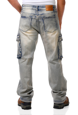 Thumbnail 2: Street Jeans Men's Relaxed Fit Cargo Jeans  