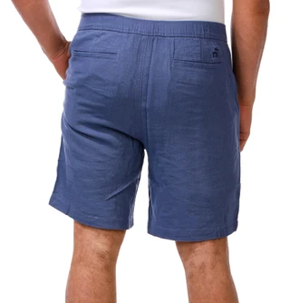 Thumbnail 2: Caribbean Joe Men's Elastic Waist Zip Up Linen Shorts 