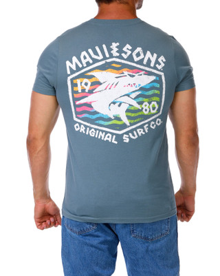 Thumbnail 2: Maui & Sons Men's Logo Surf Thrasher Graphic Tee 