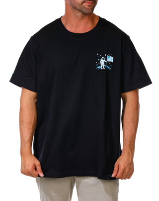 Thumbnail 2: Waggle Men's Active Galactic Greens Heavy Relaxed Tee 