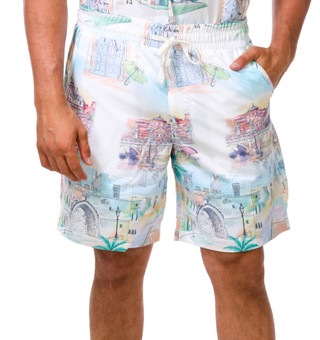 Thumbnail 3: MALIBU Men's Tropical Print Button Down Shirt 