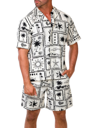 Thumbnail 1: MALIBU Men's 2 Pc Desert Shorts Set 