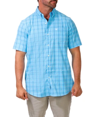 Thumbnail 1: CHAPS Men's Checkered Stretch Button Down Shirt 