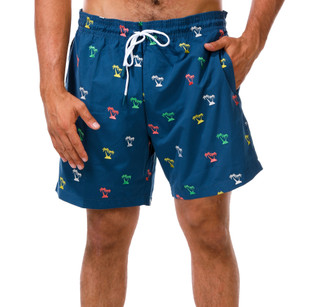 Thumbnail 1: Trunks Men's Embroidered Print Swim Shorts  