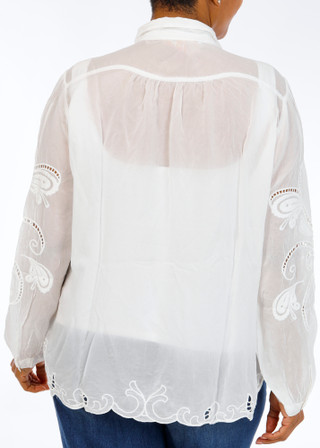 Thumbnail 2: JOHNNY WAS Women's Chryssie Embroidered Top 