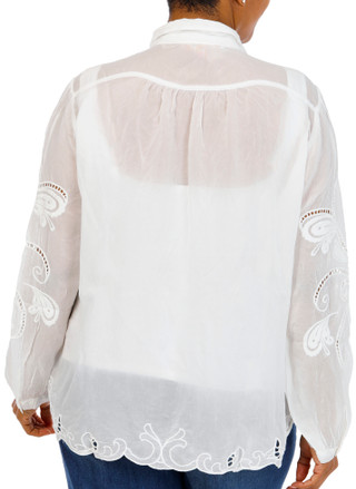Thumbnail 2: JOHNNY WAS Women's Chryssie Embroidered Top 