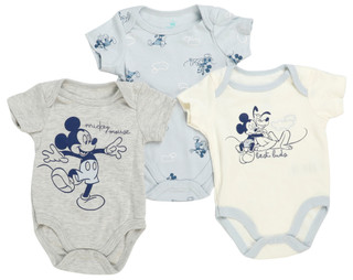 Thumbnail 1: Disney Baby Boys 3 Pk Mickey Mouse Creeper Set  