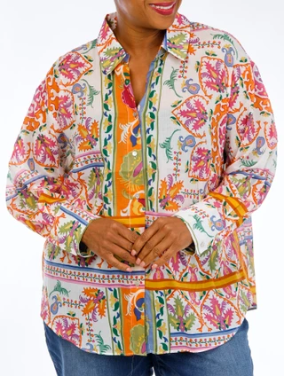 Thumbnail 1: Philosophy Plus Long Sleeve Button Down Top 