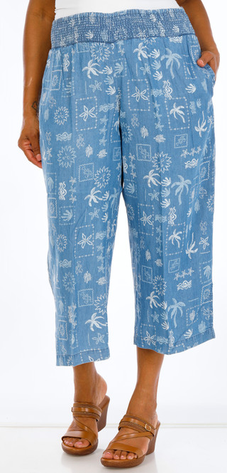 Thumbnail 1: Zac & Rachel Plus Tencel Relaxed Crop Pants 