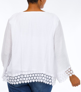 Thumbnail 2: HARPER 241 Plus Lace Trim Cardigan 