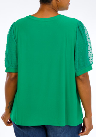 Thumbnail 2: Cece Plus Short Clip Dot Sleeve Top 