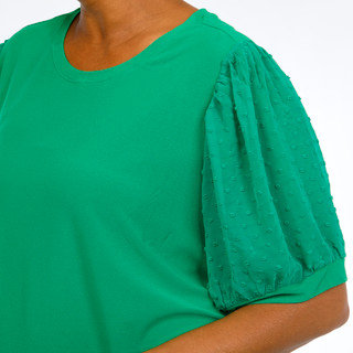 Thumbnail 3: Cece Plus Short Clip Dot Sleeve Top 