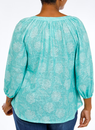 Thumbnail 3: Status by Chenault Plus Twist Tie Hem Top 
