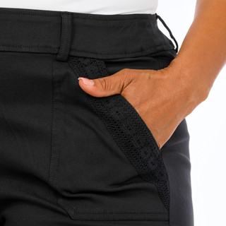 Thumbnail 3: Soho Plus Pull-On Crochet Trim Capris 