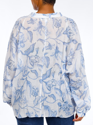 Thumbnail 2: Cece Plus Long Sleeve Tie Front Top 