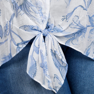 Thumbnail 3: Cece Plus Long Sleeve Tie Front Top 