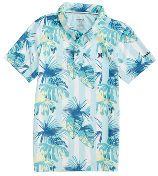 Thumbnail 1: Hurley Big Boys Palm Print Polo Shirt 