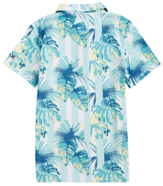 Thumbnail 3: Hurley Big Boys Palm Print Polo Shirt 