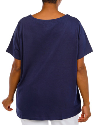 Thumbnail 4: Coral Bay Plus Short Sleeve Sweetheart Neck Top 