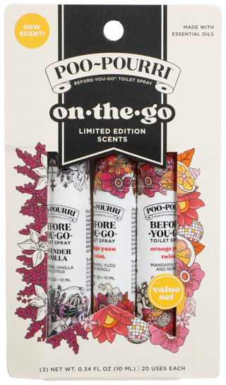 Thumbnail 1: POO-POURRI 3 Pk On the Go Limited Edition Scented Before You Go Sprays 