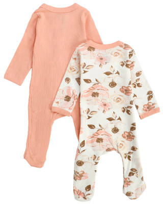 Thumbnail 2: Baby Essentials Baby Girls 2 Pk Sleepers 