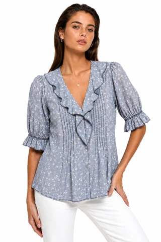 Thumbnail 1: TROVE NEW YORK Women's Vintage Dream Short Sleeve Top 