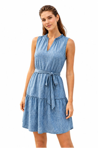 Thumbnail 1: Beach Lunch Lounge Women's Zendaya Saison Sleeveless Denim Dress 