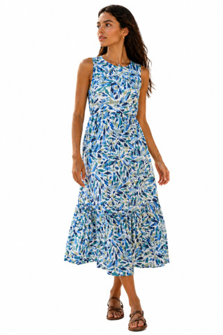 Thumbnail 1: Beach Lunch Lounge Women's Jules Smocked Sleeveless Midi Dress 