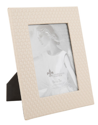 Thumbnail 1: Lawrence Frames 5x7 Vegan Leather Basket Weave Picture Frame 