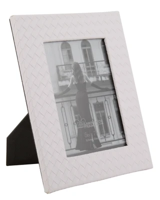 Thumbnail 1: Lawrence Frames 5x7 Diagonal Vegan Leather Picture Frame 