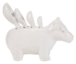 Thumbnail 2: Home Essentials 4 Pc Measuring Spoon Set in Cow Holder 