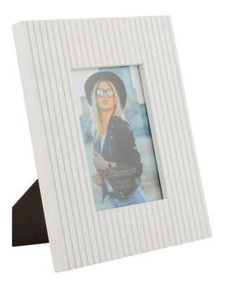 Thumbnail 1: Lawrence Frames 4x6 White Slat Picture Frame 