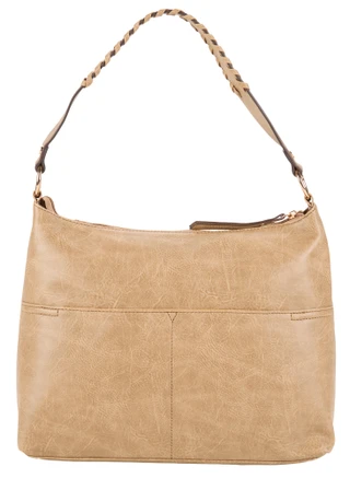 Thumbnail 3: DS Fashion Faux Leather Satchel with Whipstitch Detail  