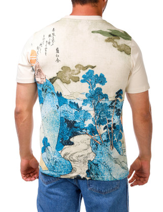 Thumbnail 1: Rebel Vengeance Men's Osaka Landscape Print Heavy Graphic Tee 