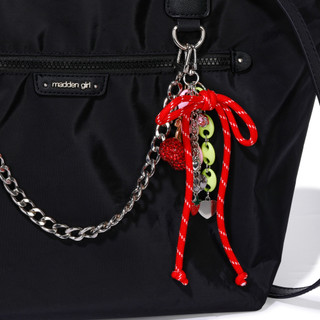 Thumbnail 3: Madden Girl Tote with Handles & Detachable Strap & Chain Bling 