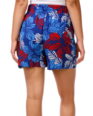 Thumbnail 2: Caribbean Joe Women's Petite Americana Breezy Drawstring Shorts 