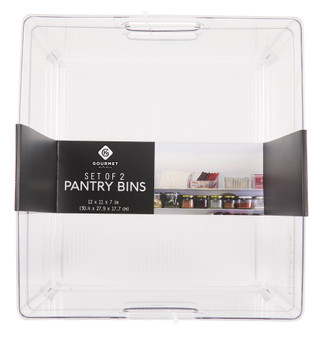 Thumbnail 1: GOURMET KITCHEN 2 Pk Pantry Clear Storage Bins  