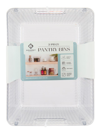 Thumbnail 4: 3 Pk Pantry Bins with Integrated Handles 