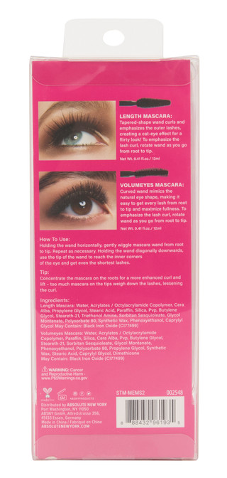 Thumbnail 2: Absolute New York 2 Pk Double Up Bombshell Lash Volume Mascara Set 