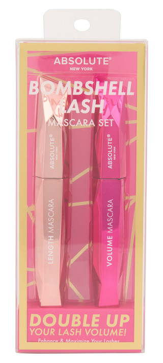 Thumbnail 1: Absolute New York 2 Pk Double Up Bombshell Lash Volume Mascara Set 
